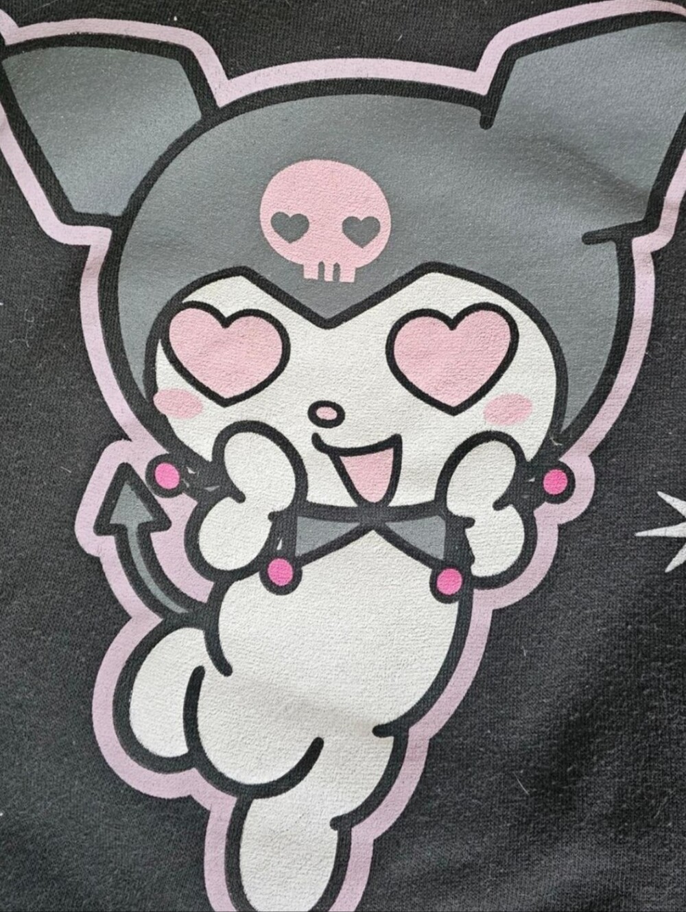 4pc Bundle Lot Sanrio Kuromi Xl Hoodie, Sweatshirt & 2 Miniso Kuromi Figure Toys View 3